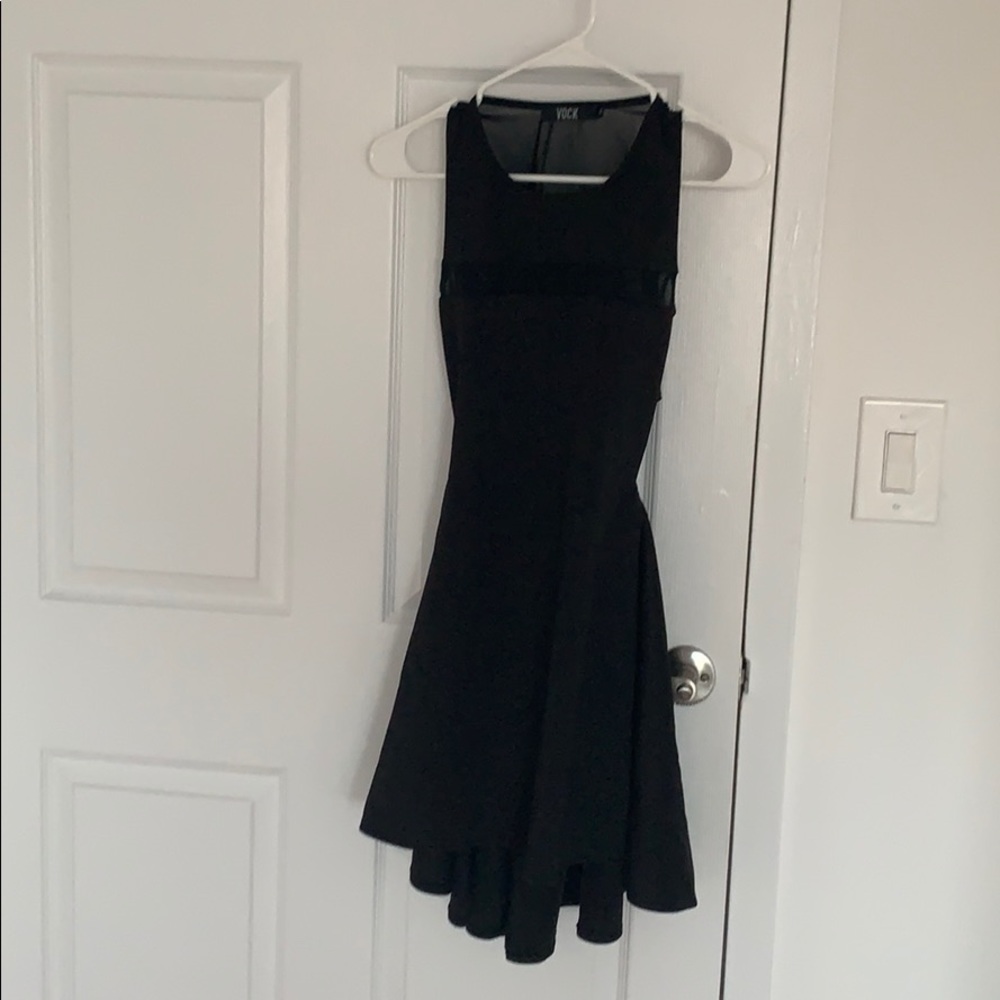 Sexy Black Backless Mini Dress
